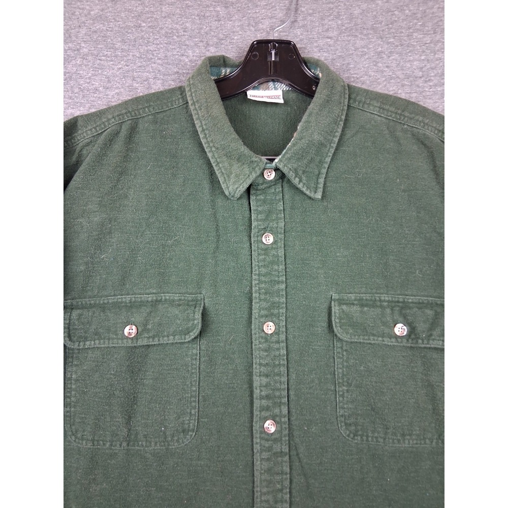 Field And Stream Mens Shirt 2XL Green Flannel Button Up Work Lumberjack Gorp